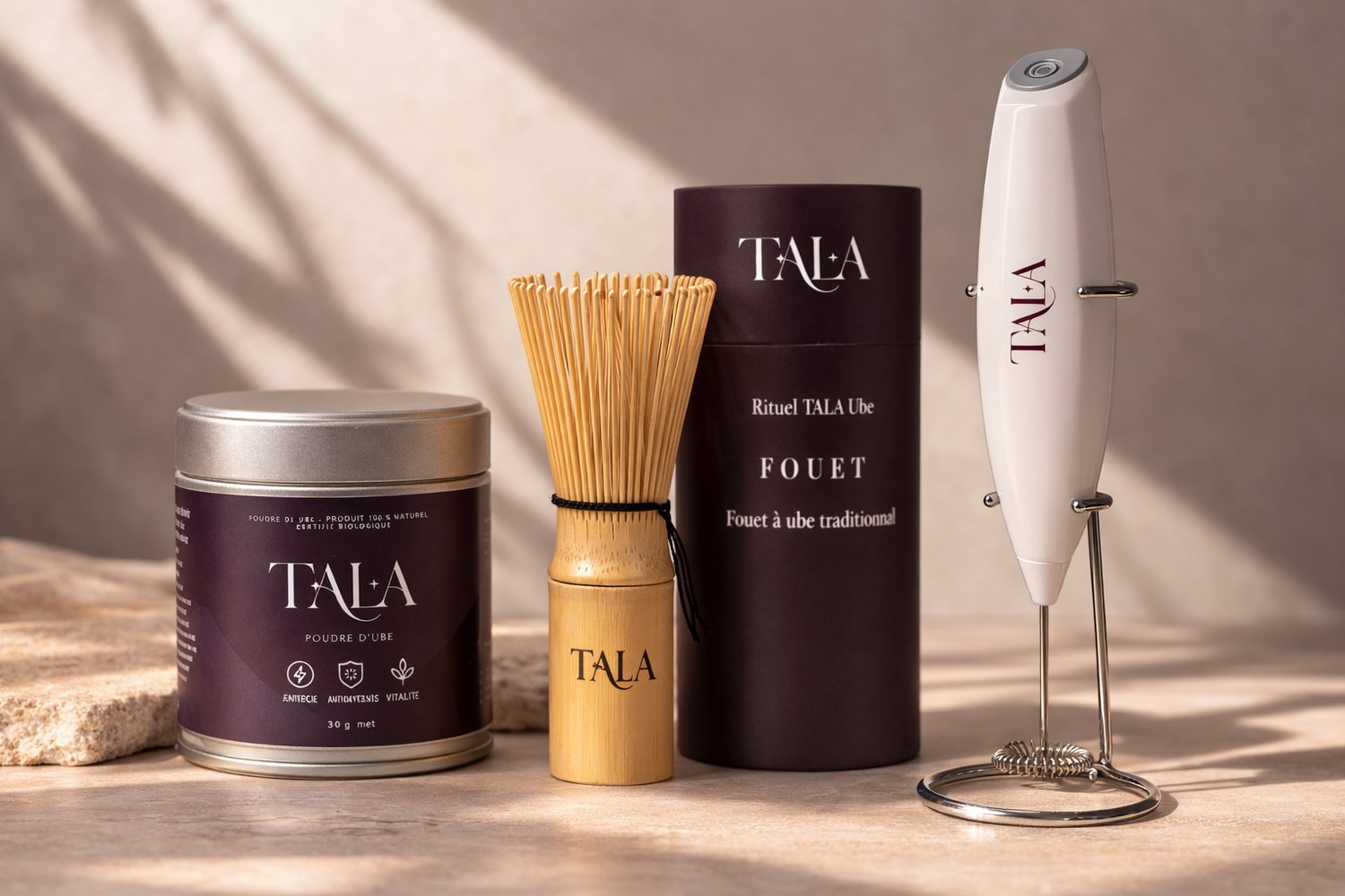 Pack glow - Poudre d'ube 30gr - Fouet chasen - Mousseur